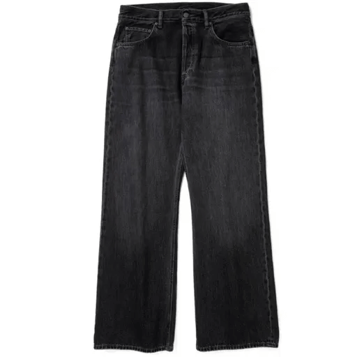 Unknown Wide Leg Jeans Dark Grey Pants