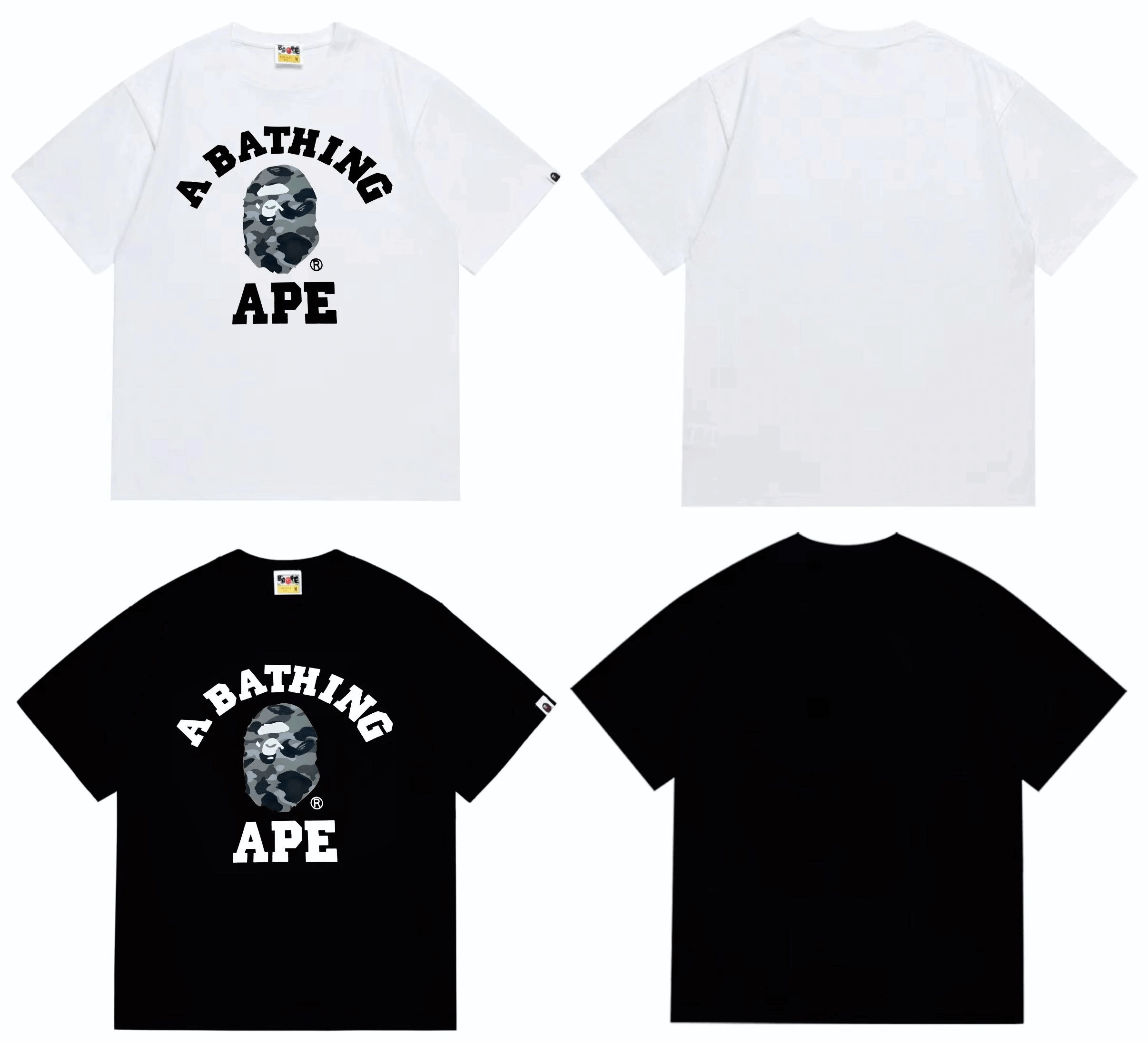 A Bathing Ape Classic Logo T-Shirt White T-Shirts
