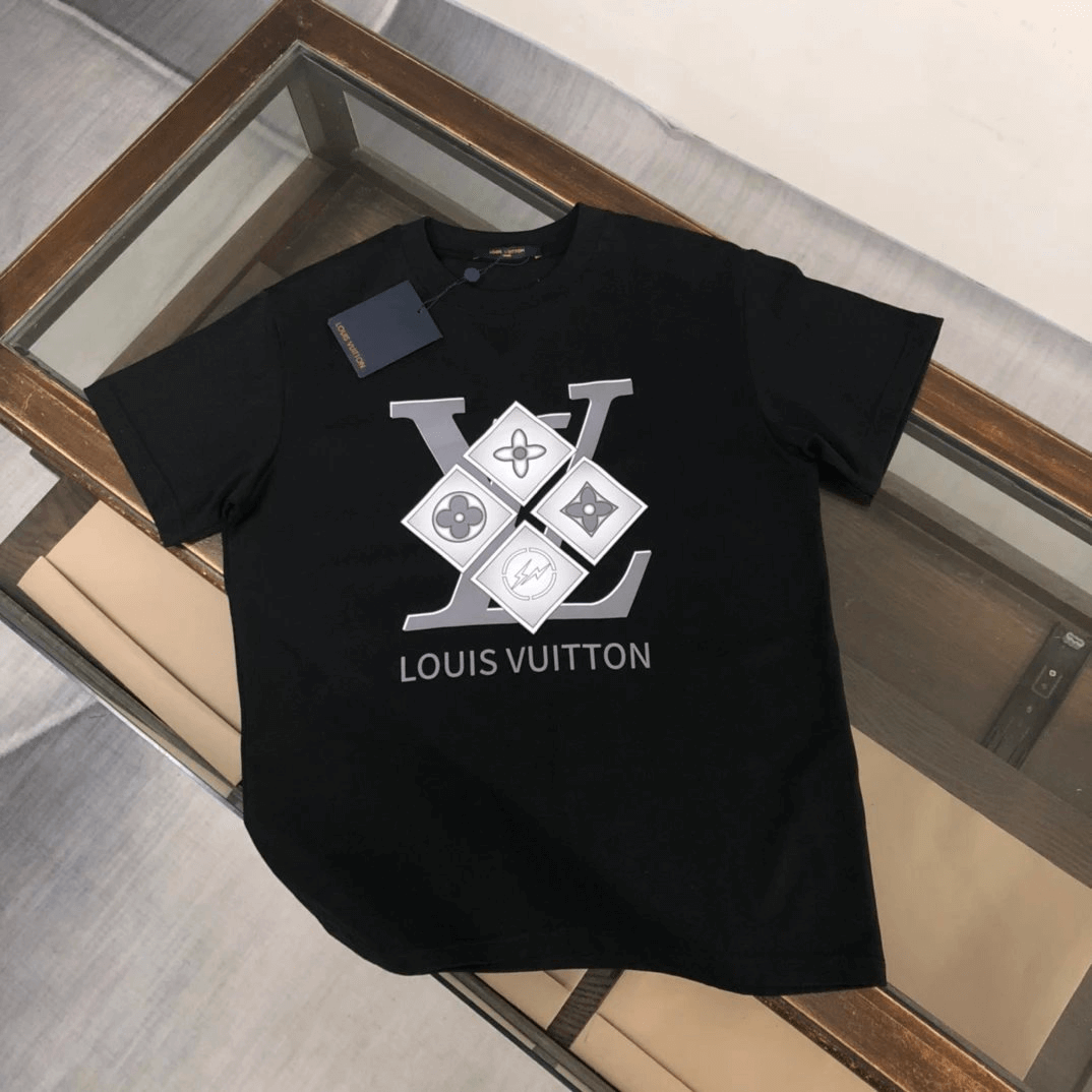 Louis Vuitton LV Logo T-Shirt Black T-Shirts