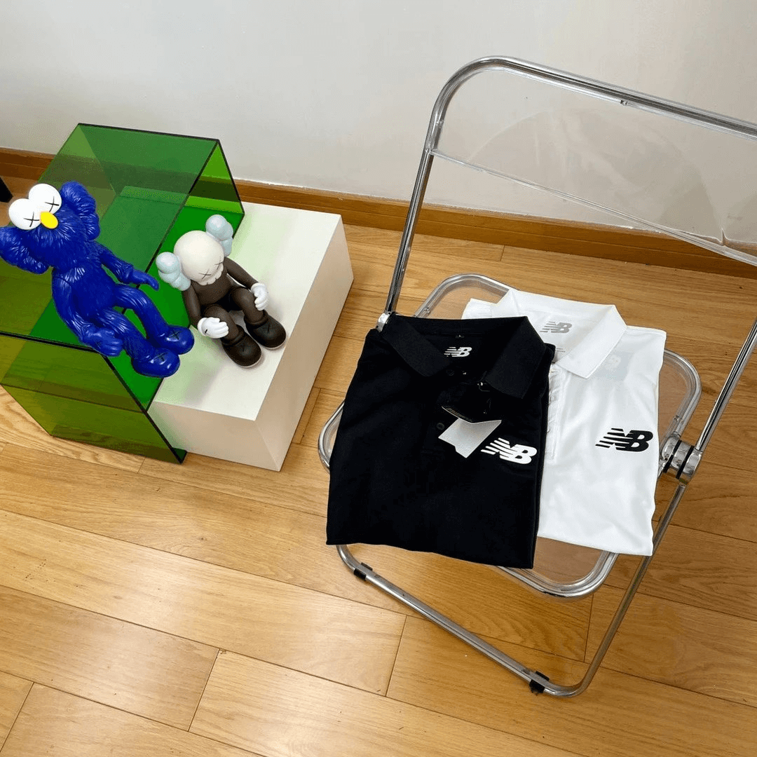 New Balance Polo Shirt Black T-Shirts