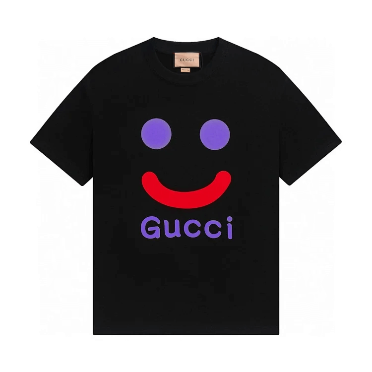Gucci Smiley Face T-Shirt Black T-Shirts