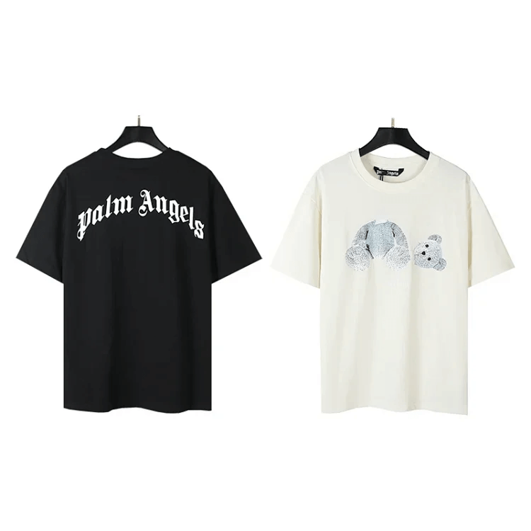 Palm Angels Graphic T-Shirt Black Cream T-Shirts