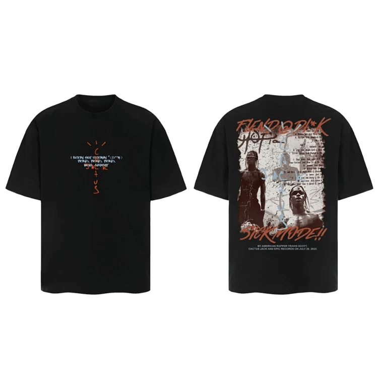 Travis Scott Fiendish Hope T-Shirt Black T-Shirts