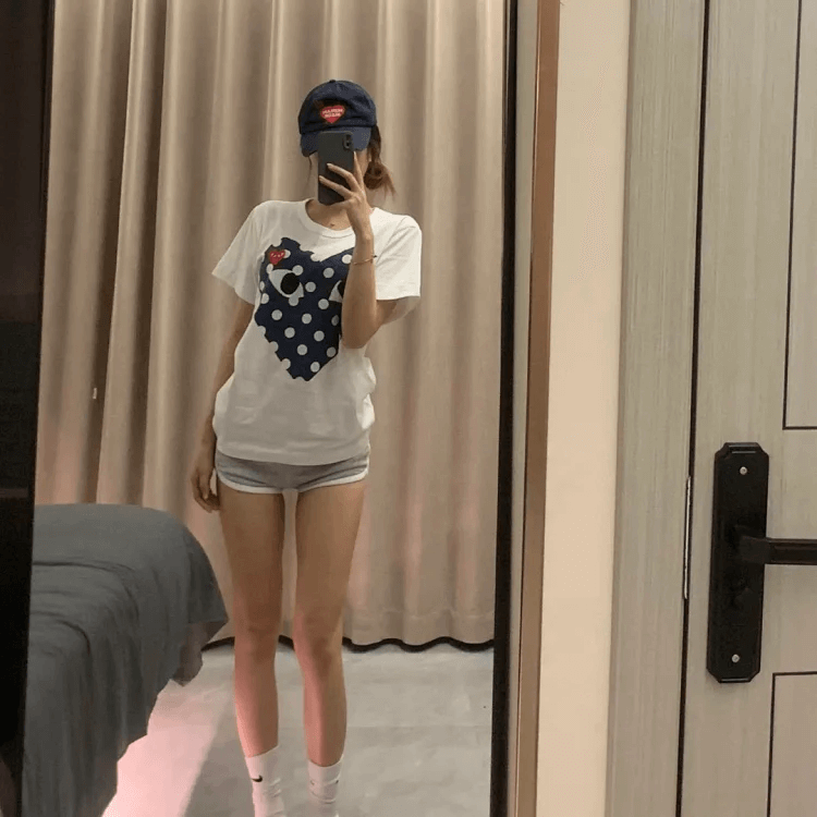 Unknown Heart Pattern T-Shirt White T-Shirts