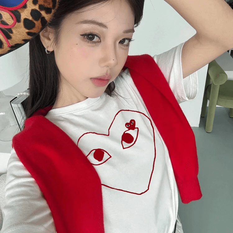 Unknown Heart Eyes T-Shirt White T-Shirts