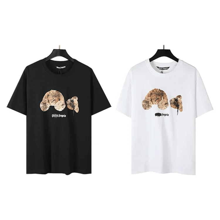 Palm Angels Bear Print T-Shirt Black T-Shirts