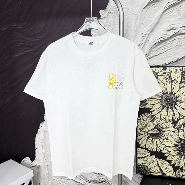 LOEWE Anagram Embroidered White T-Shirts