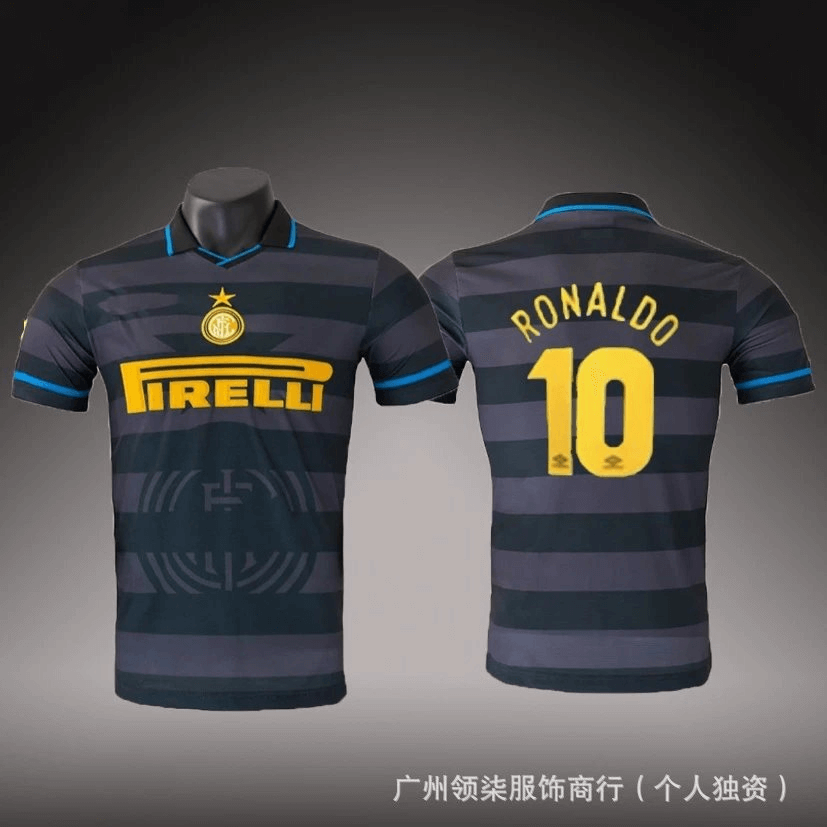 Inter Milan Ronaldo Jersey Black T-Shirts