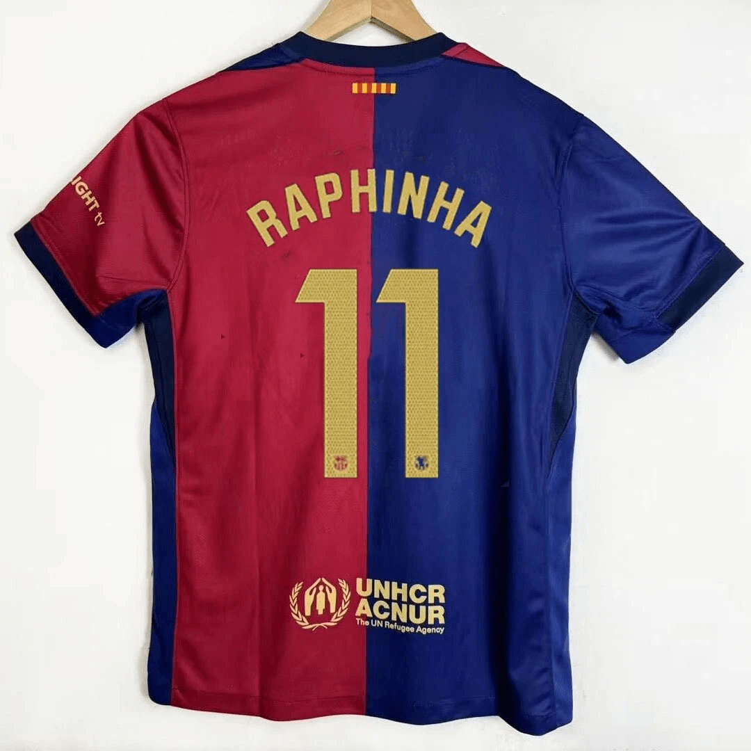 FC Barcelona Raphinha Jersey Red Blue T-Shirts