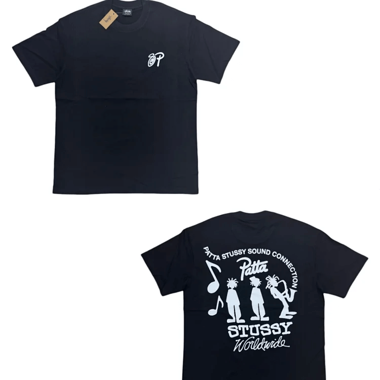 Stussy Patta Stussy Sound Connection Tee Black T-Shirts