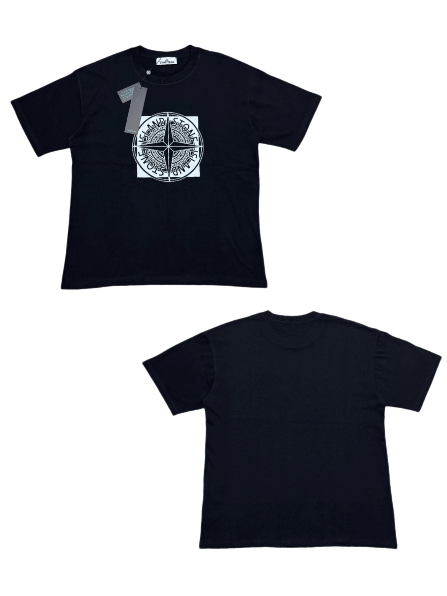Stone Island Compass Rose T-Shirt Black T-Shirts