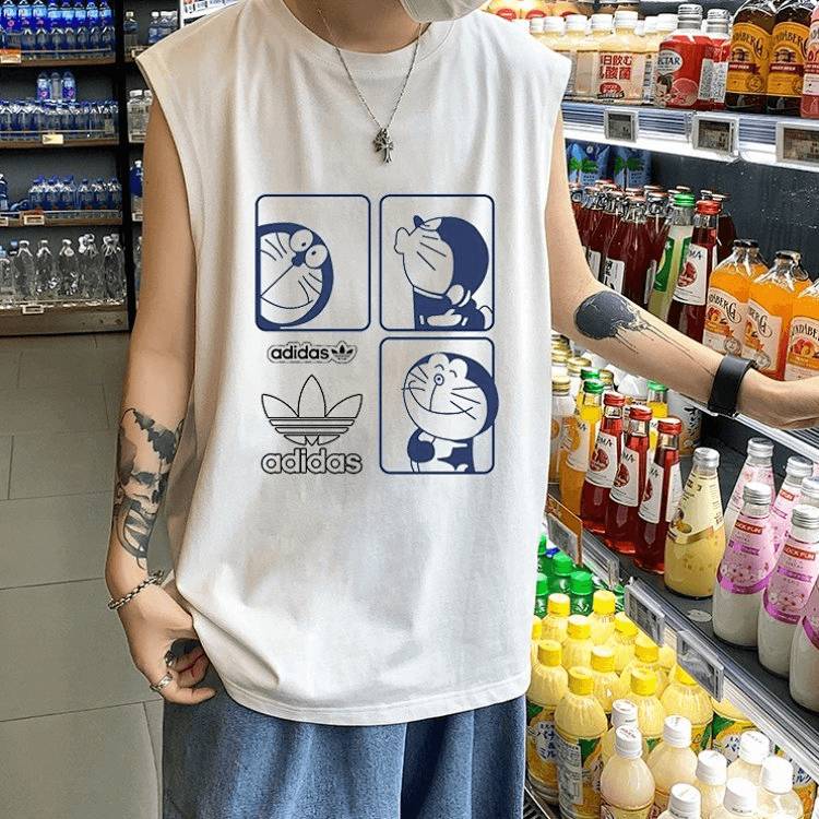 Adidas Doraemon Graphic Tank Top White T-Shirts