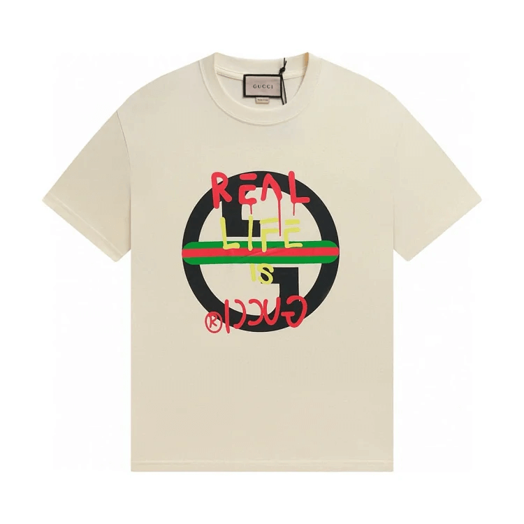 GUCCI Real Life Graphic T-Shirt Cream T-Shirts