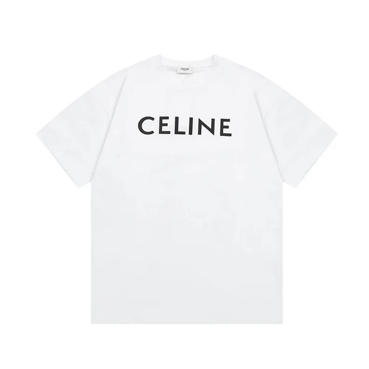CELINE Logo T-Shirt White T-Shirts