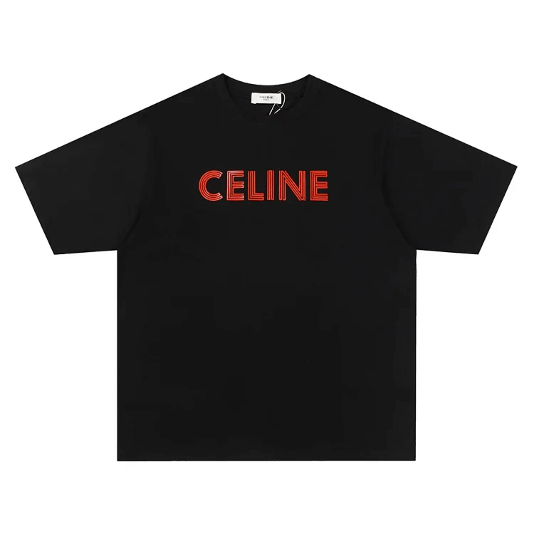 CELINE Logo T-Shirt Black T-Shirts