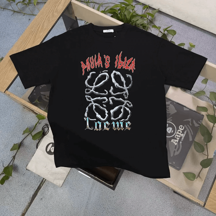 Paula's Ibiza Love Me Black T-Shirts