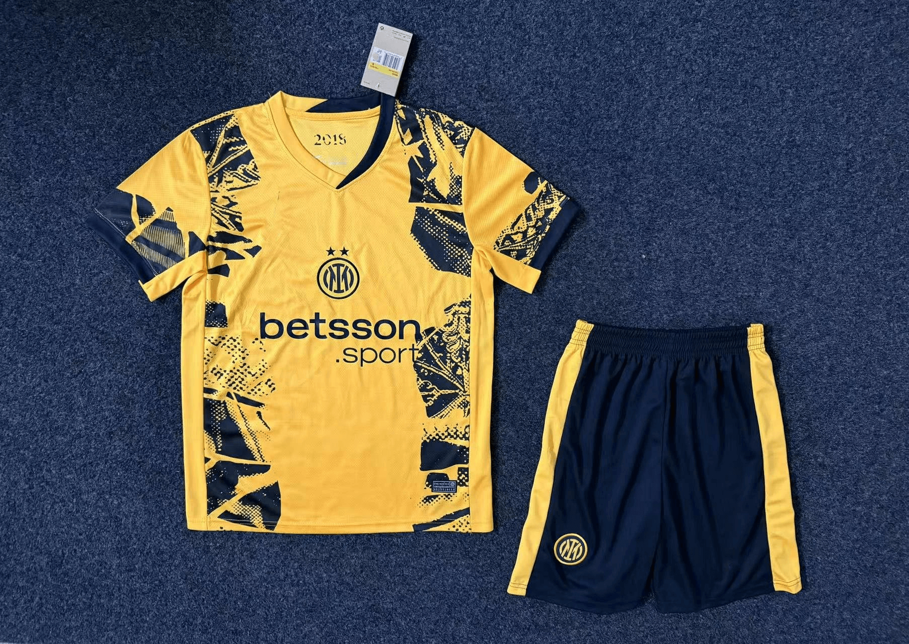 Inter Milan Football Kit Yellow T-Shirts