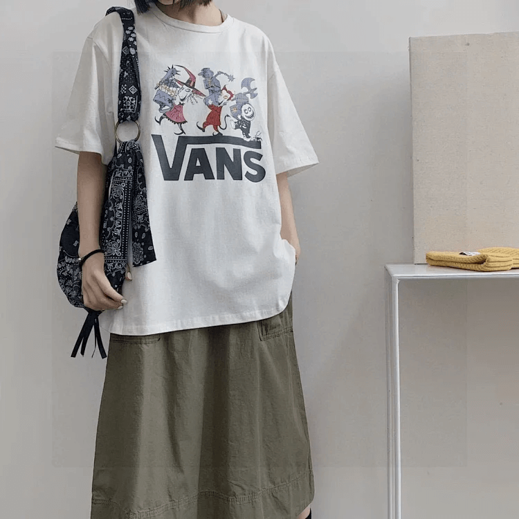 Vans Cartoon Graphic T-Shirt White T-Shirts