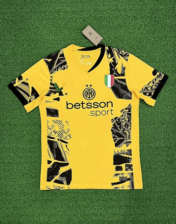 Inter Milan 2018 Away Jersey Yellow T-Shirts