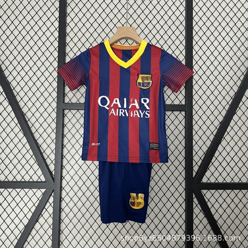 Qatar Airways FC Barcelona Jersey Set Red Blue T-Shirts