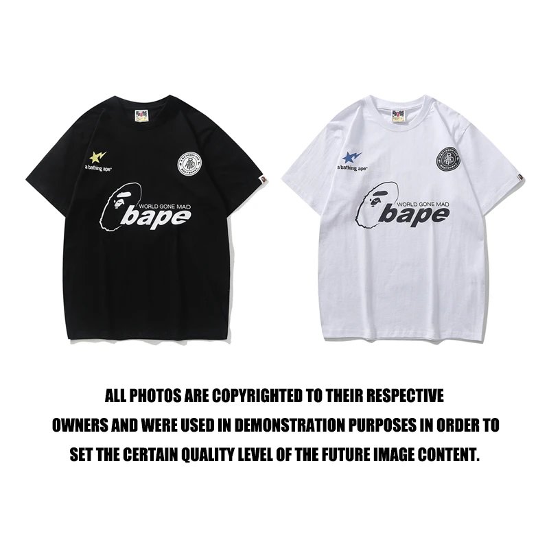A Bathing Ape Bape T-Shirt Black and White