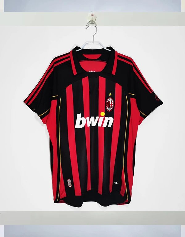 AC Milan AC Milan 2000s Home Football Shirt Black Red