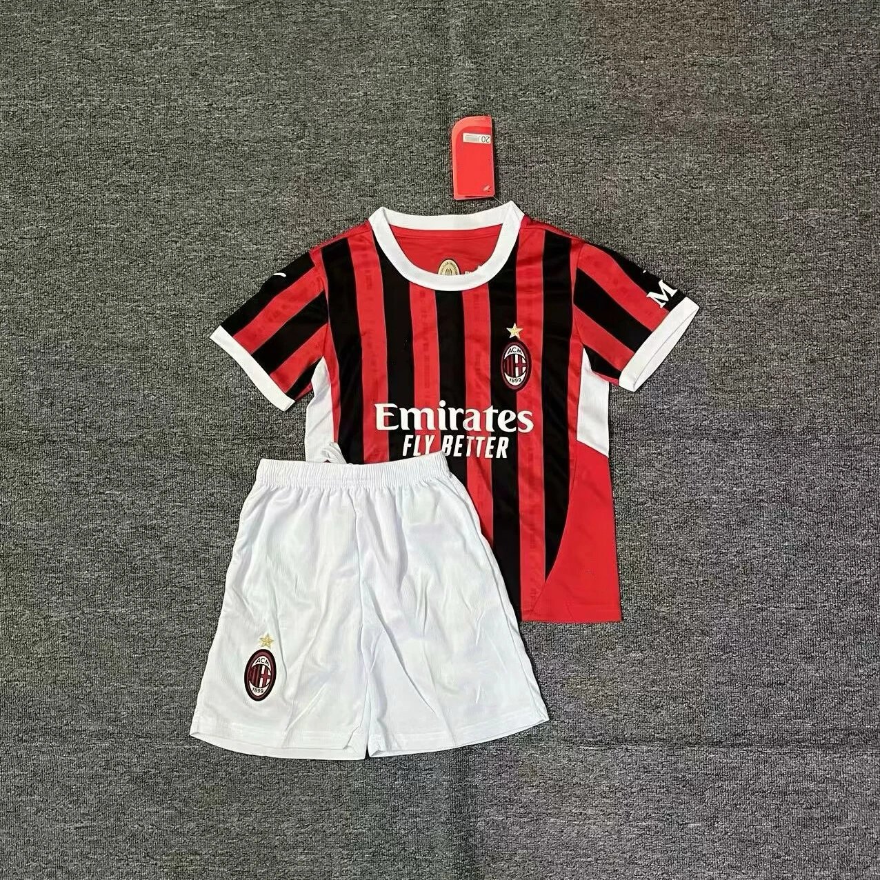 AC Milan Home Soccer Kit Red/Black/White