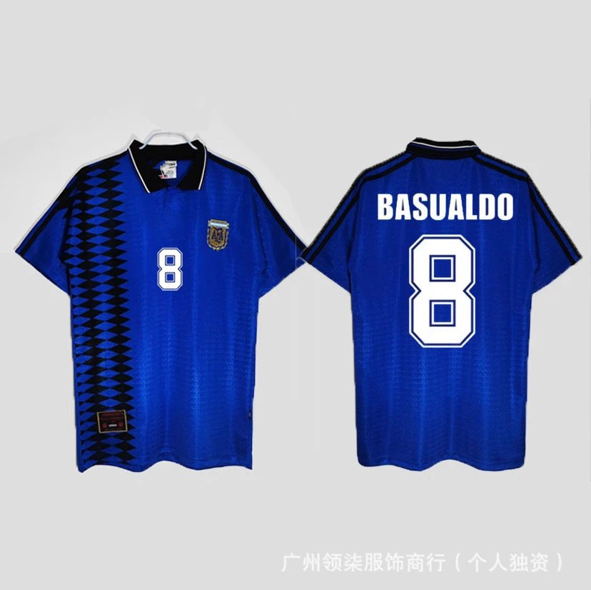 Argentina 2006 World Cup Messi Away Retro Vintage Soccer Futbol Jersey Shirt S 'MESSI 19'
