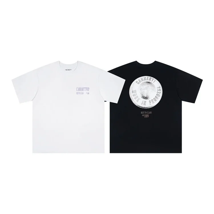 Carhartt WIP Men's S/S Jalou C T-Shirt in White with Retail Print & 'Work In Progress' Graphic