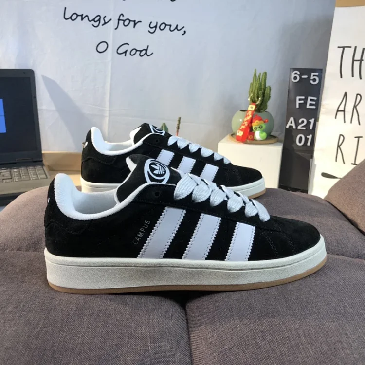 Adidas Campus Sneakers Black White Shoes