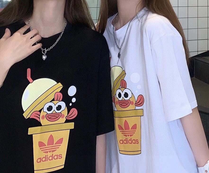 Adidas Cartoon Character Graphic T-Shirt Black