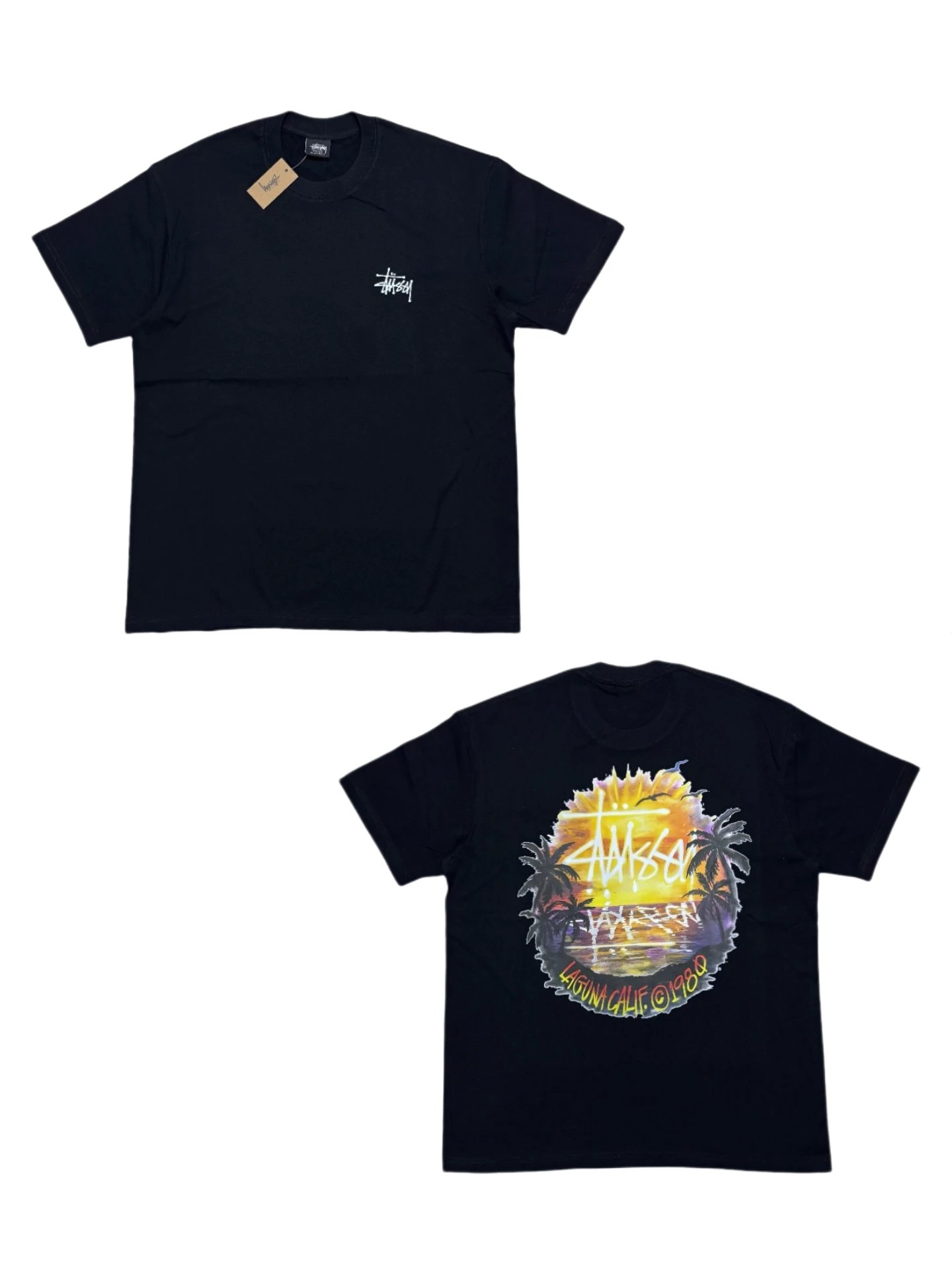 Supreme Handstyle White Tee with black Supreme logo on front, blank back
