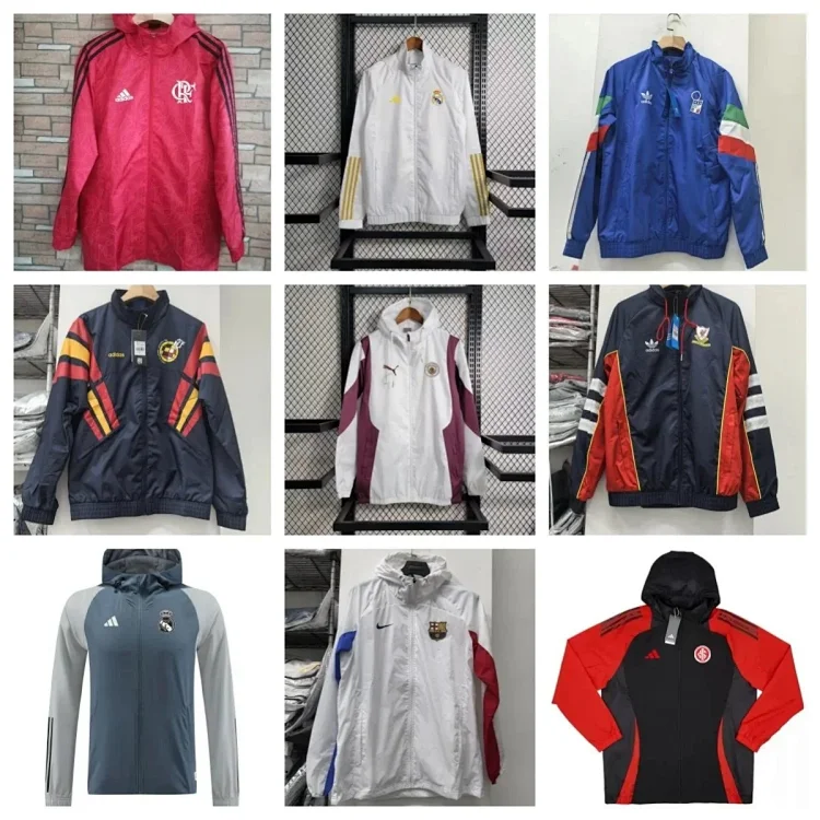 Adidas, Puma, Nike Football team jackets Red, Blue, White, Black Jackets