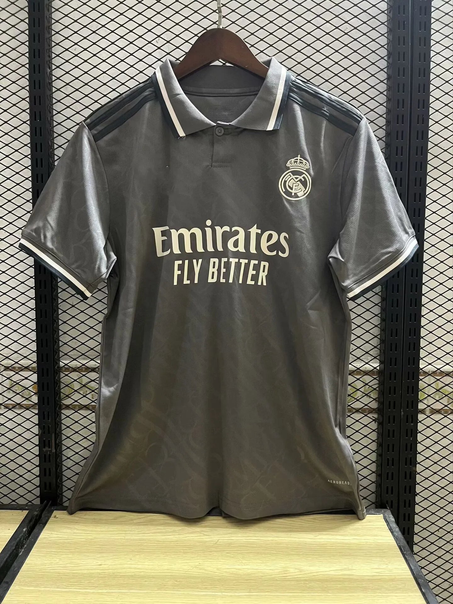 Adidas Real Madrid Polo Shirt Grey