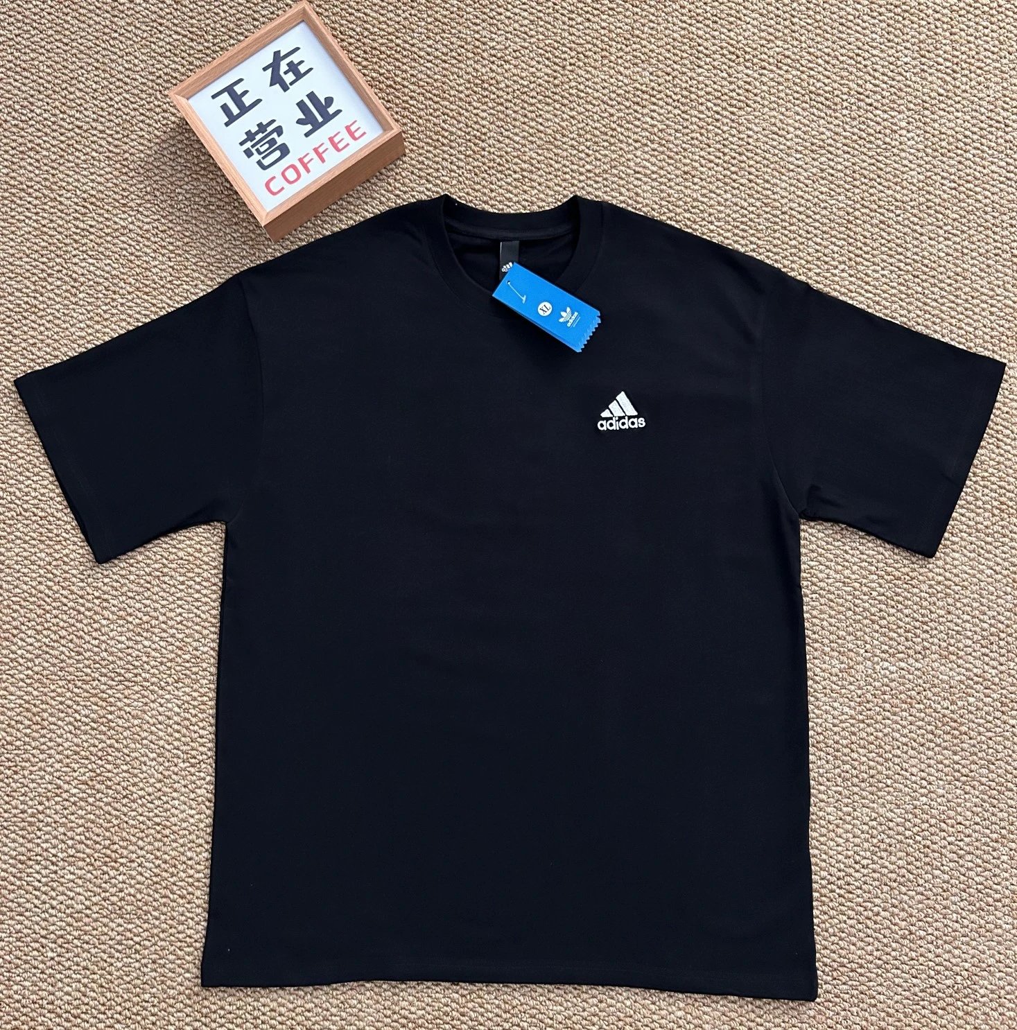 Adidas Short Sleeve Logo Tee Black