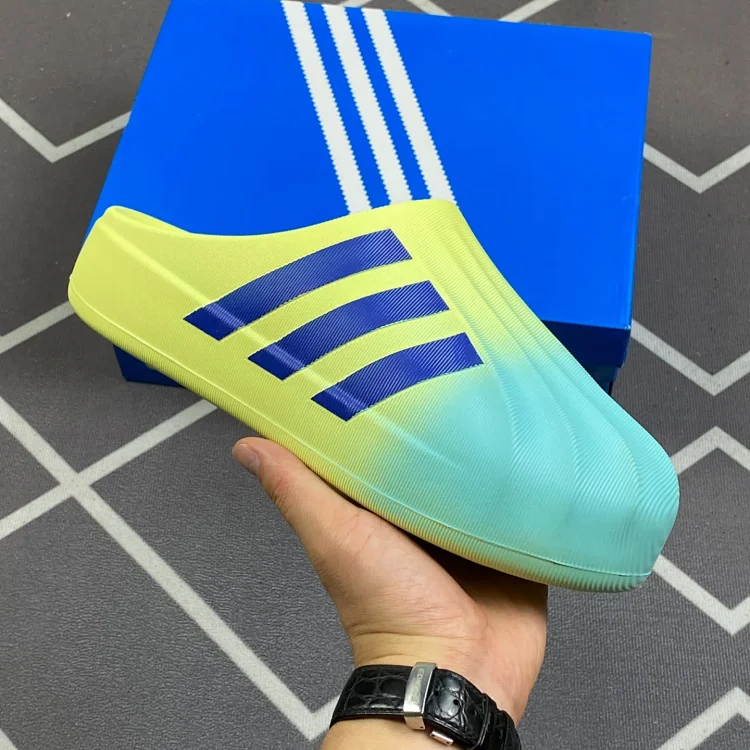 Adidas Slide Sandals Yellow Blue Shoes