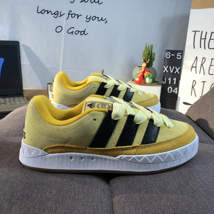 Adidas Sneakers Yellow Black Shoes