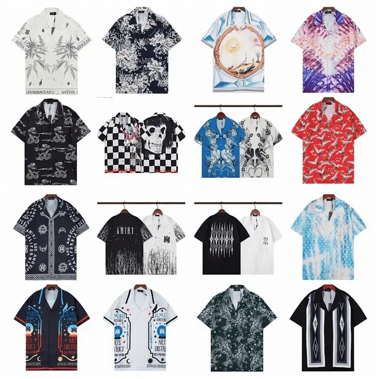 AMI RIG Graphic Print Button Down Shirt Various Colors