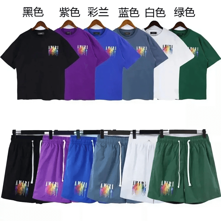AMIRI blue printed polyester casual shorts Cargo