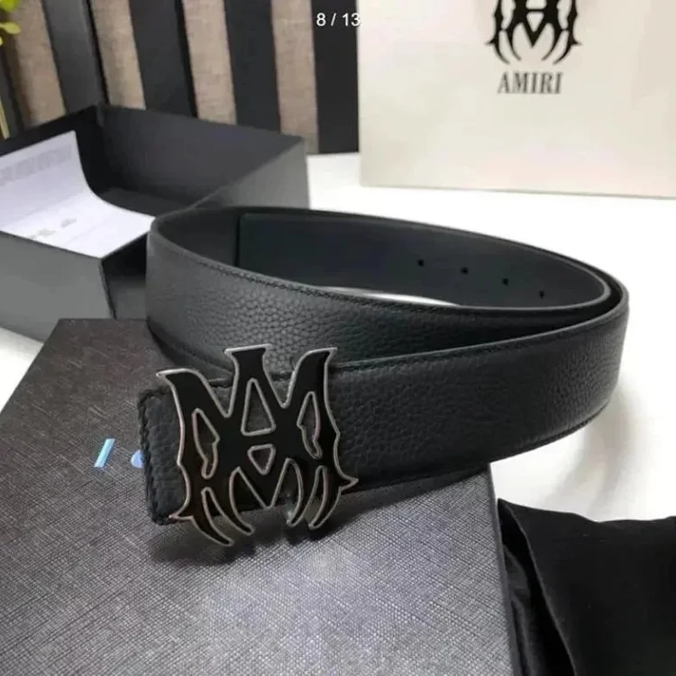 AMIRI Leather Belt Black Mise