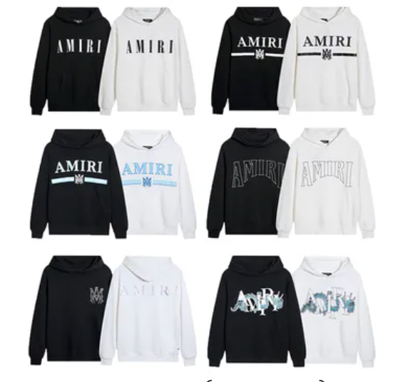 AMIRI Logo Hoodie Black/White Hoodies