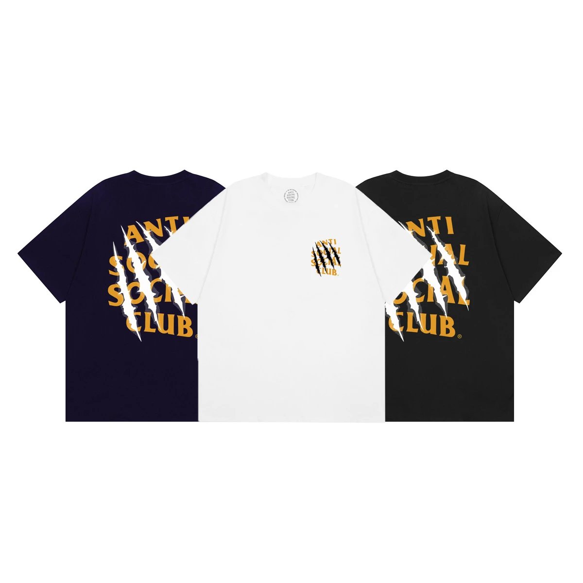 Anti Social Social Club Scratch Logo Tee Black/White/Navy