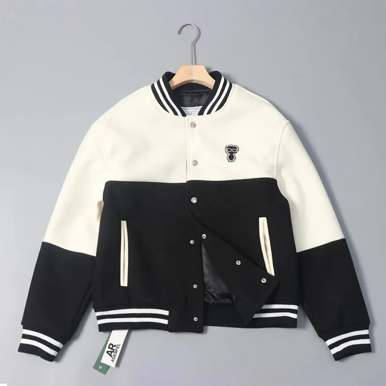 AR Varsity Jacket Black White Jackets
