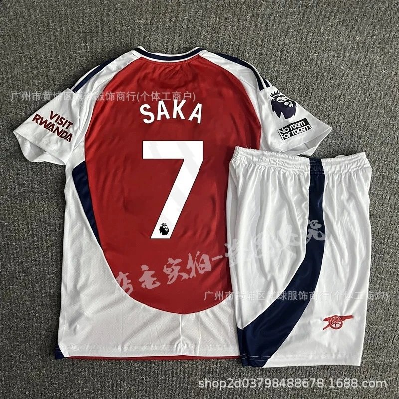 Arsenal Football Jersey SAKA #7 Red White