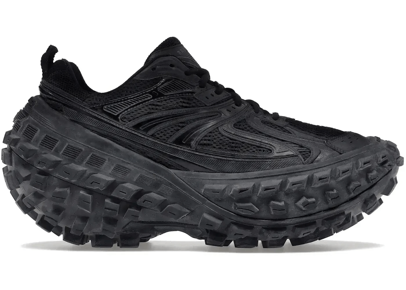 Balenciaga Bouncer chunky-sole sneakers, black, unisex, nylon/polyester/elastane/rubber/weave
