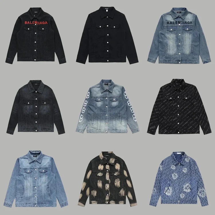 Balenciaga Denim Jackets Black, Blue, Grey Jackets