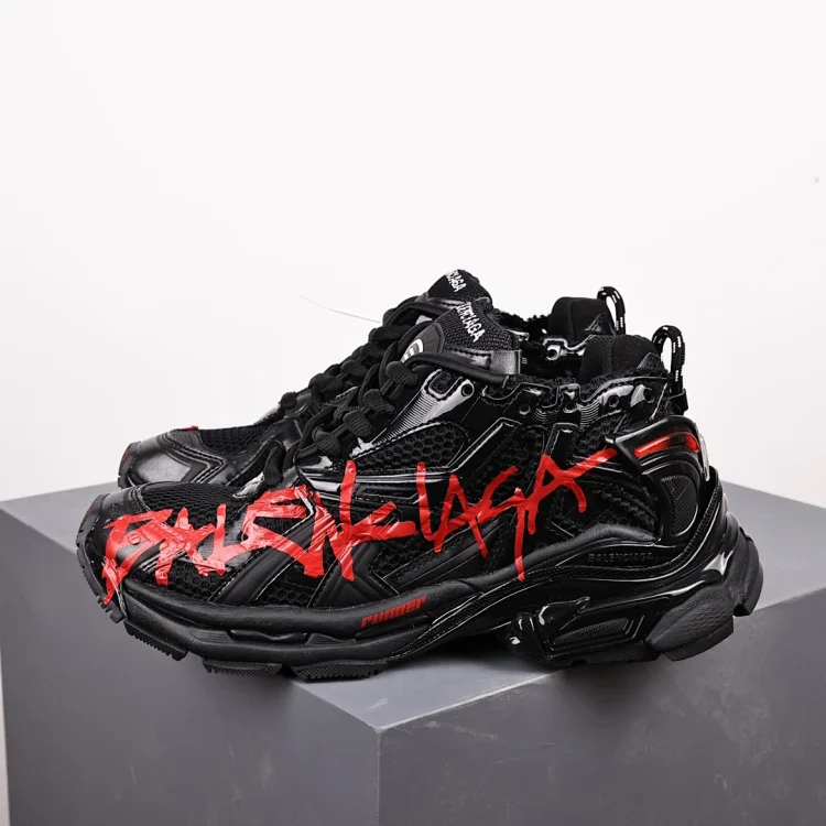 Balenciaga Graffiti Sneakers Black Shoes