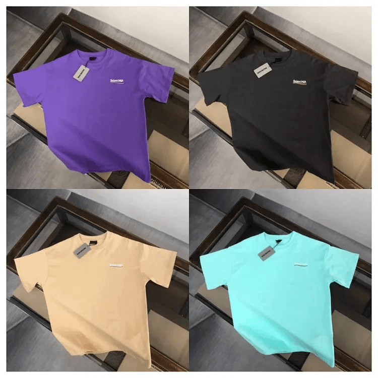 Balenciaga Logo T-Shirt Purple