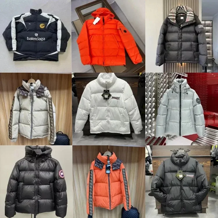 Balenciaga Puffer Jacket Black, Canada Goose Puffer Jacket Orange, Fendi Puffer Jacket White Jackets