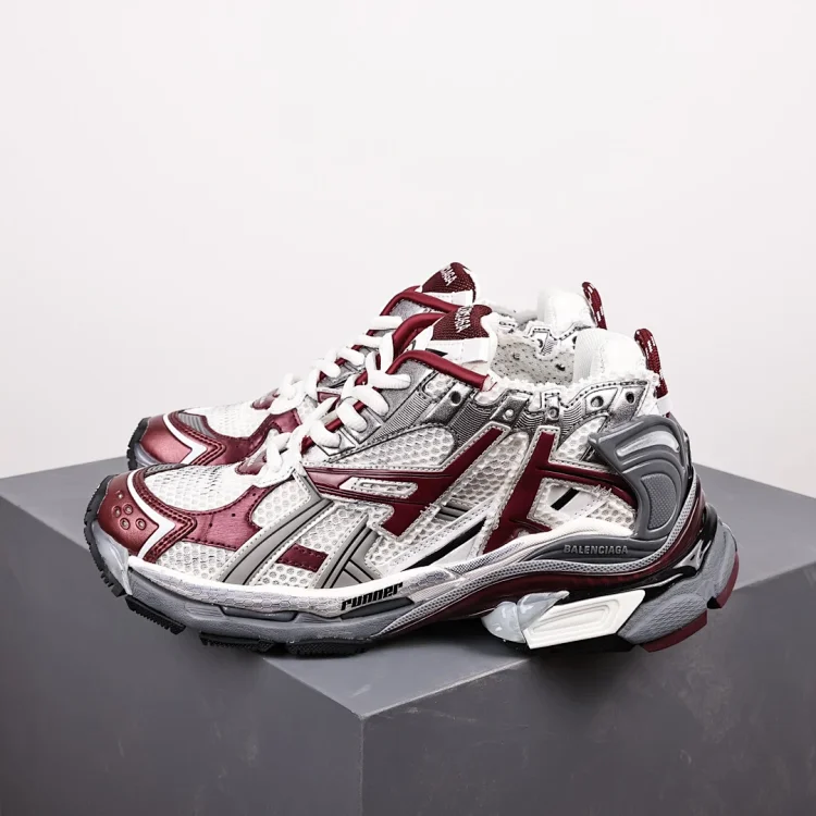 Balenciaga Runner Sneakers Maroon Shoes